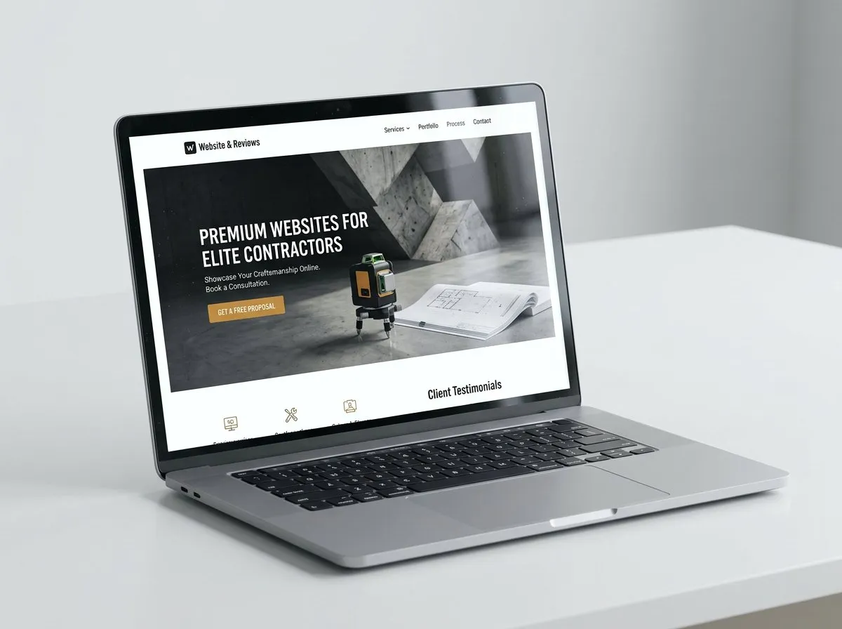 A featured live reference website shown in a realistic desktop browser frame